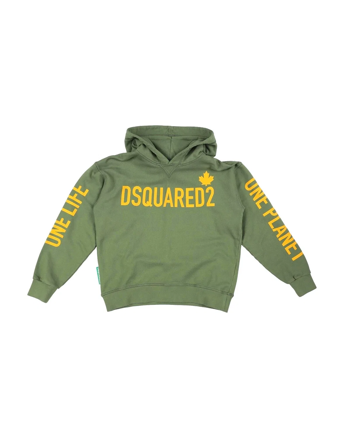 Детский свитшот для мальчиков с логотипом Dsquared2, зеленый