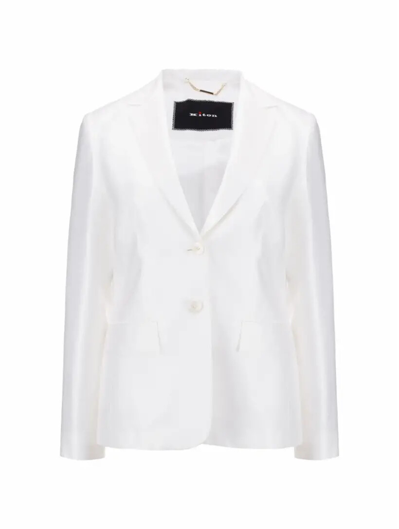 

Атласный однобортный жакет Kiton
