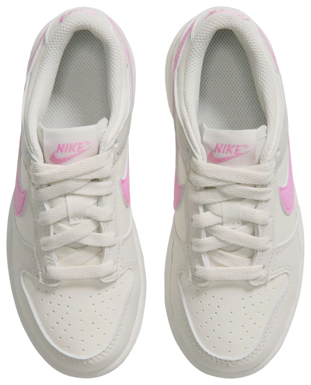 Детские кроссовки для девочек с цветными вставками Nike Dunk Low N, Pink Rise/Sail/Phantom — фото 4