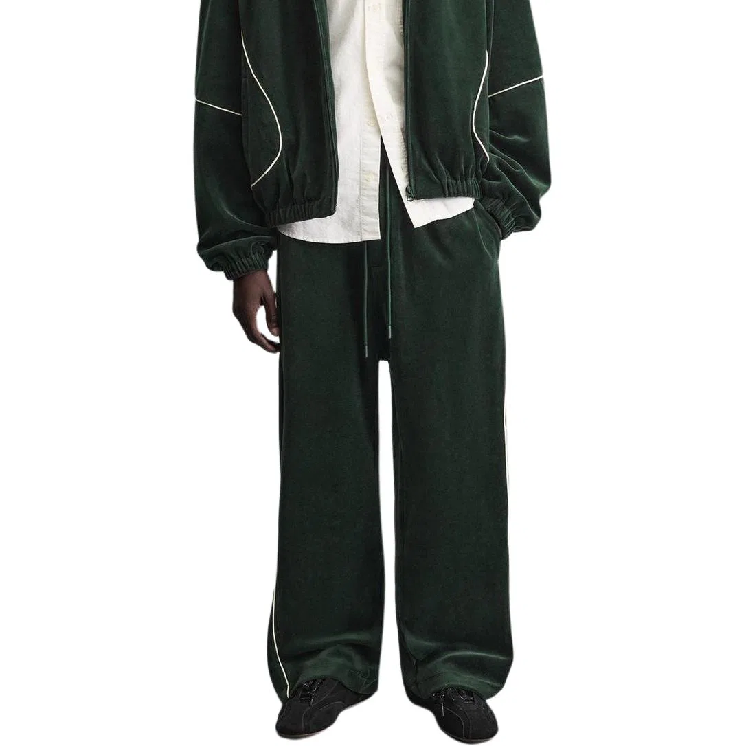 Мужские широкие брюки Casual ZARA, Green — фото 4