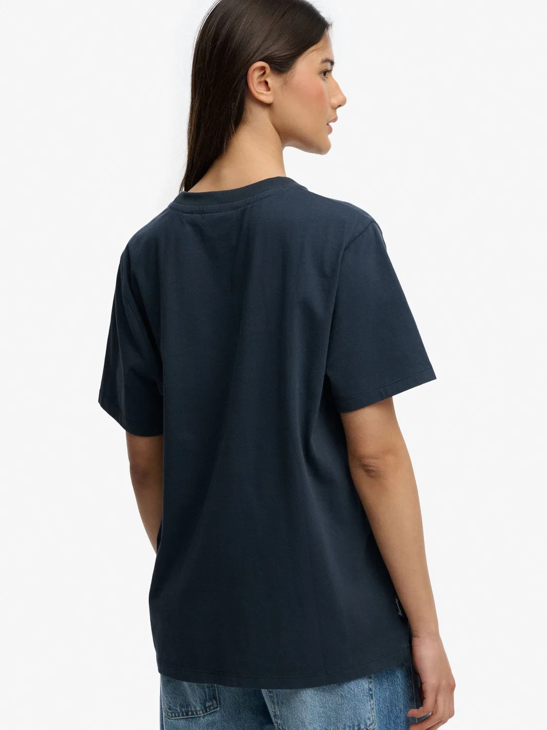 Футболка свободного кроя Essential Logo Loose Superdry, темно-синий — фото 2