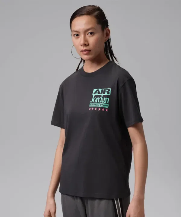 Футболка женская Jordan Flight Girlfriend, оверсайз, Nike, черный — фото 2