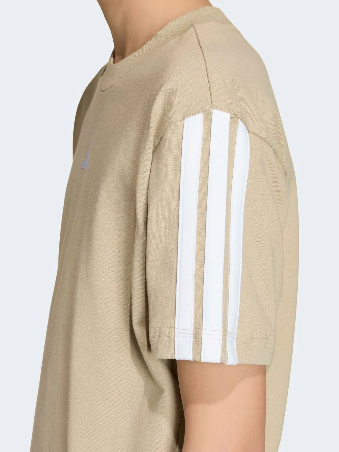 Футболка хлопковая Essentials adidas, коричневый — фото 4
