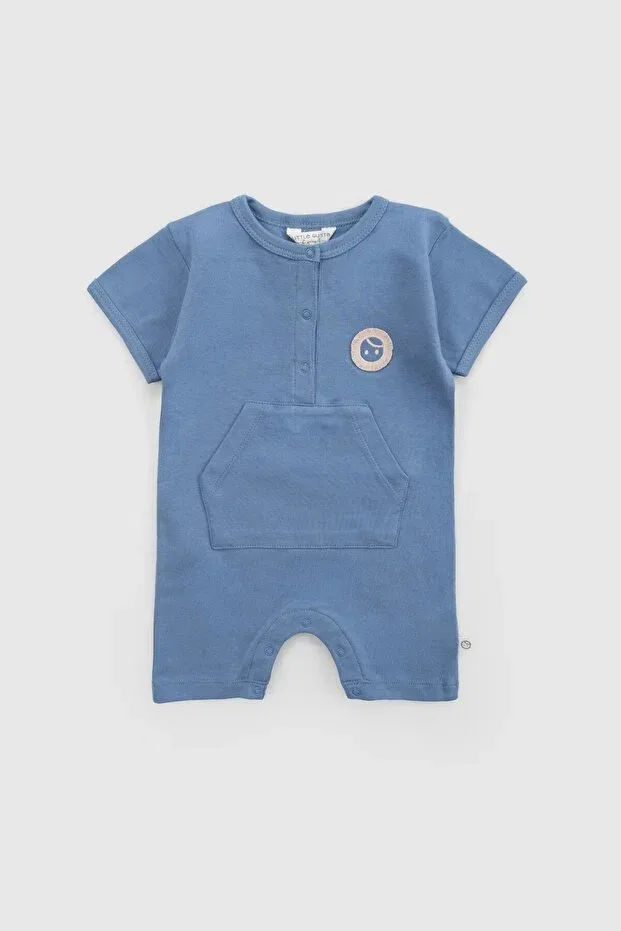 Детский комбинезон для новорожденных хлопковый Basics Little Gusto, Blue