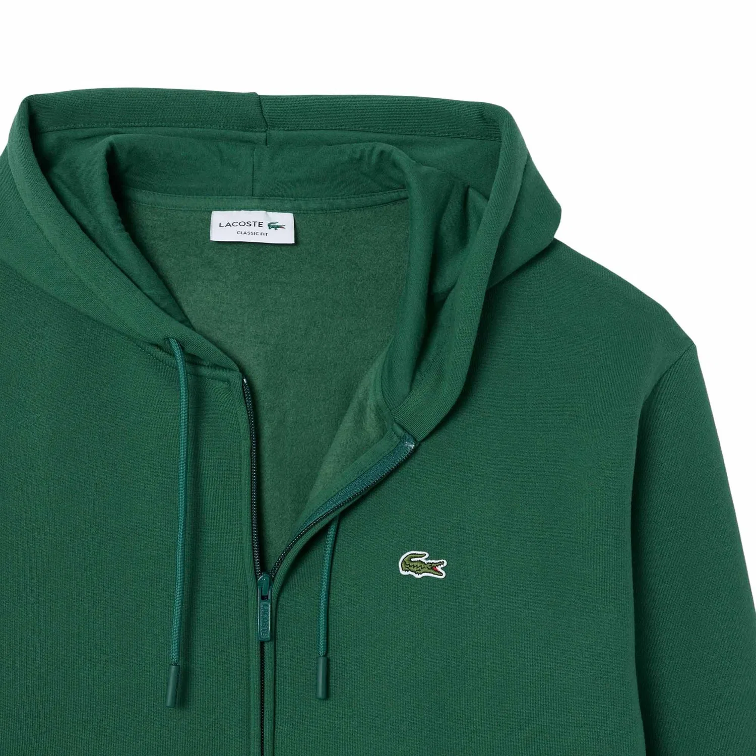 Свитшот на молнии зеленый Lacoste — фото 2