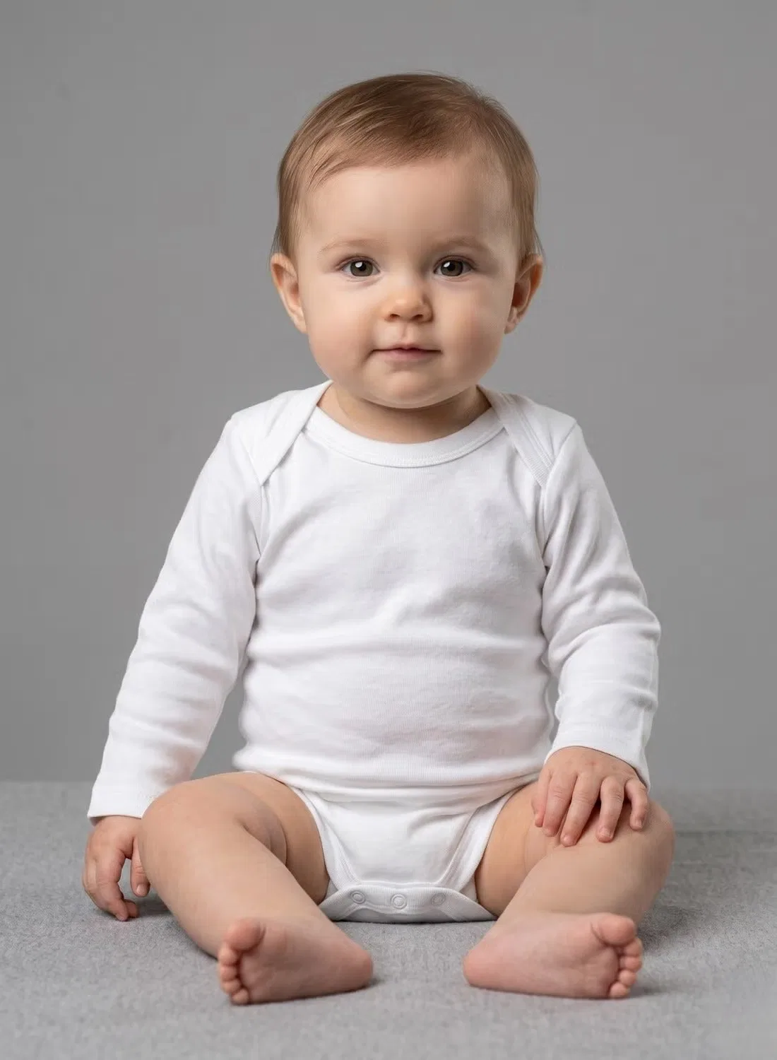 Боди-комбинезон с длинным рукавом, комплект из 3 штук Babyqlo, белый — фото 2