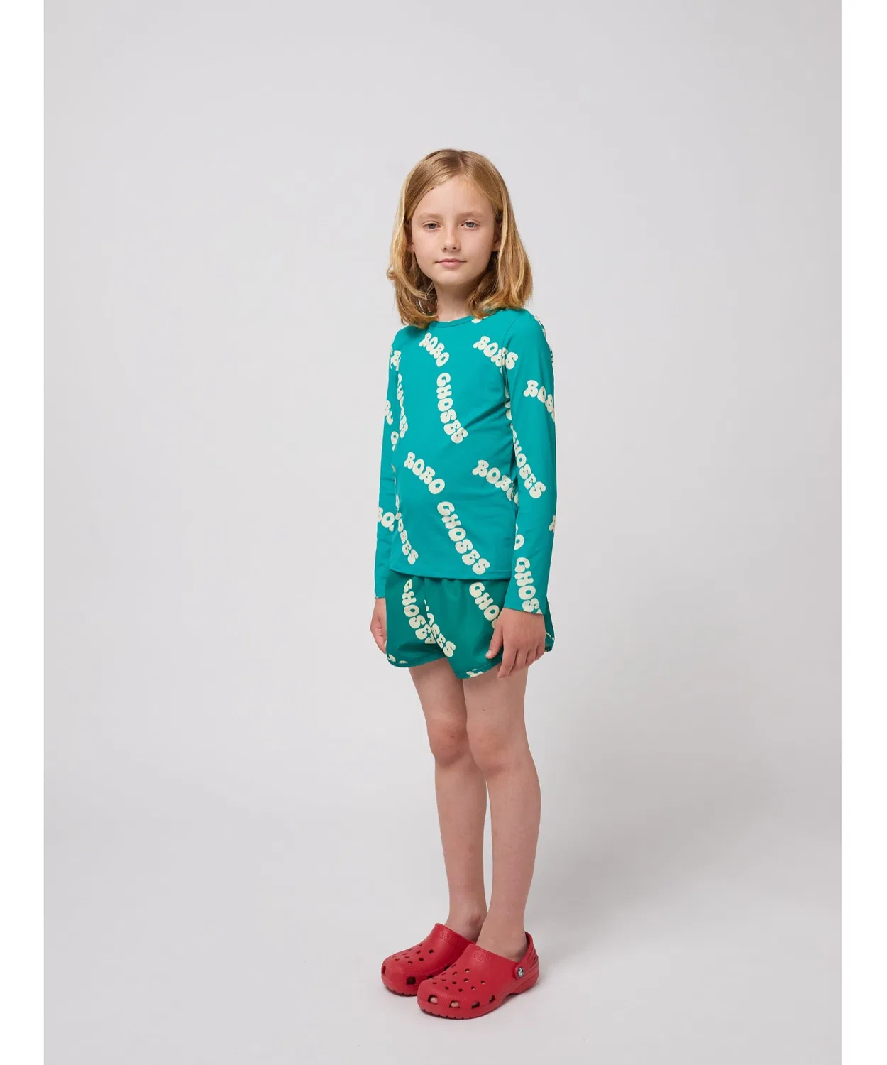 Детская футболка для плавания с длинным рукавомWavy Bobo Choses BOBO CHOSES, Green — фото 4