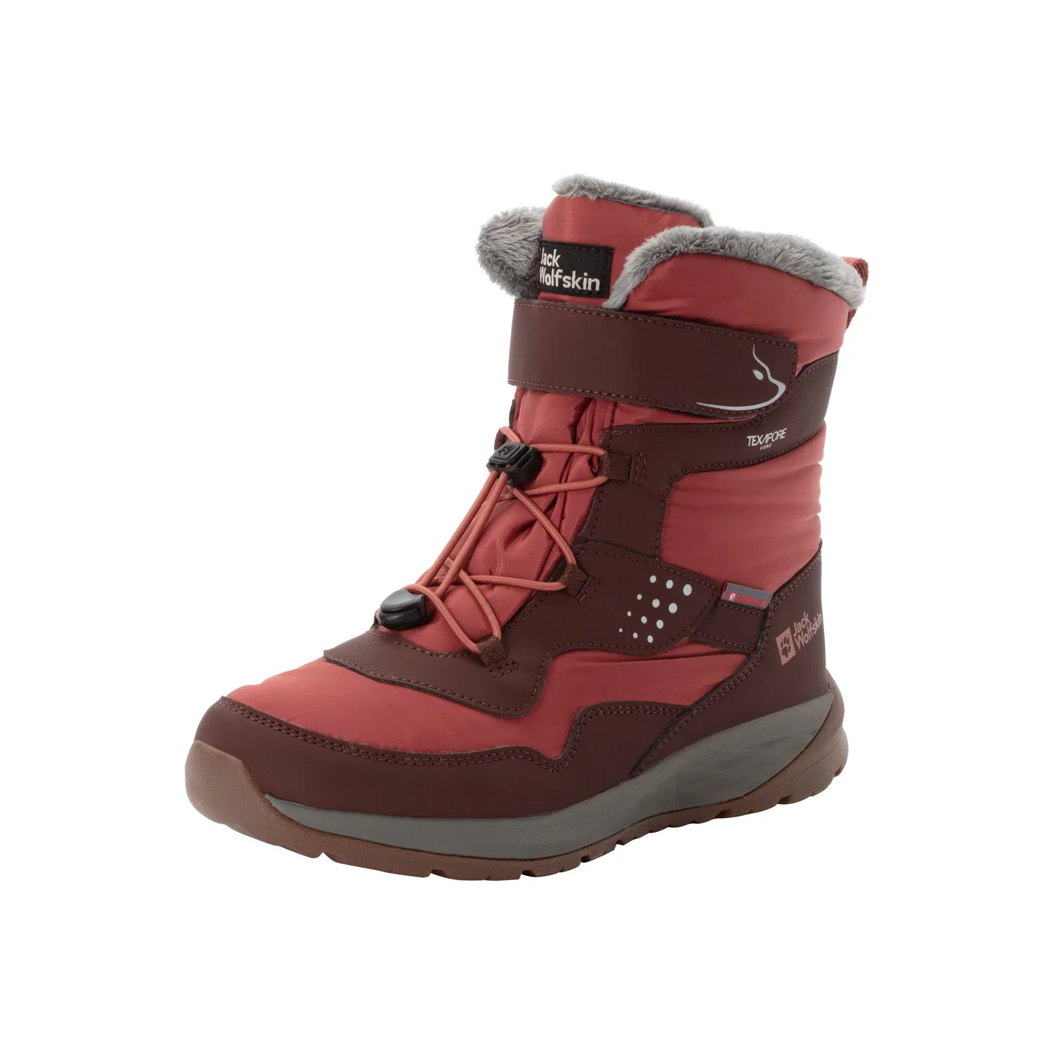 Детские зимние ботинки для ходьбы с мембраной Jack Wolfskin, Dark Mahogany