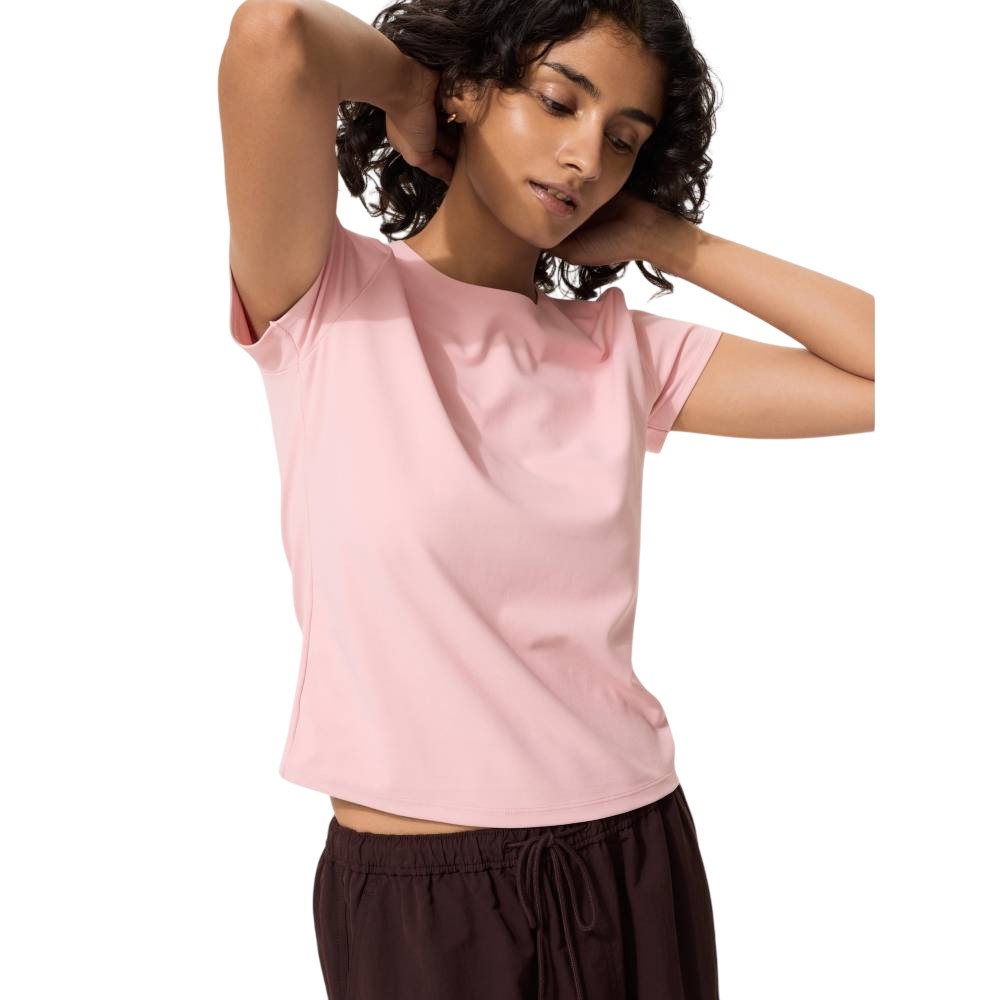 Футболка Uniqlo Ultra Stretch Active T, 12 розовый