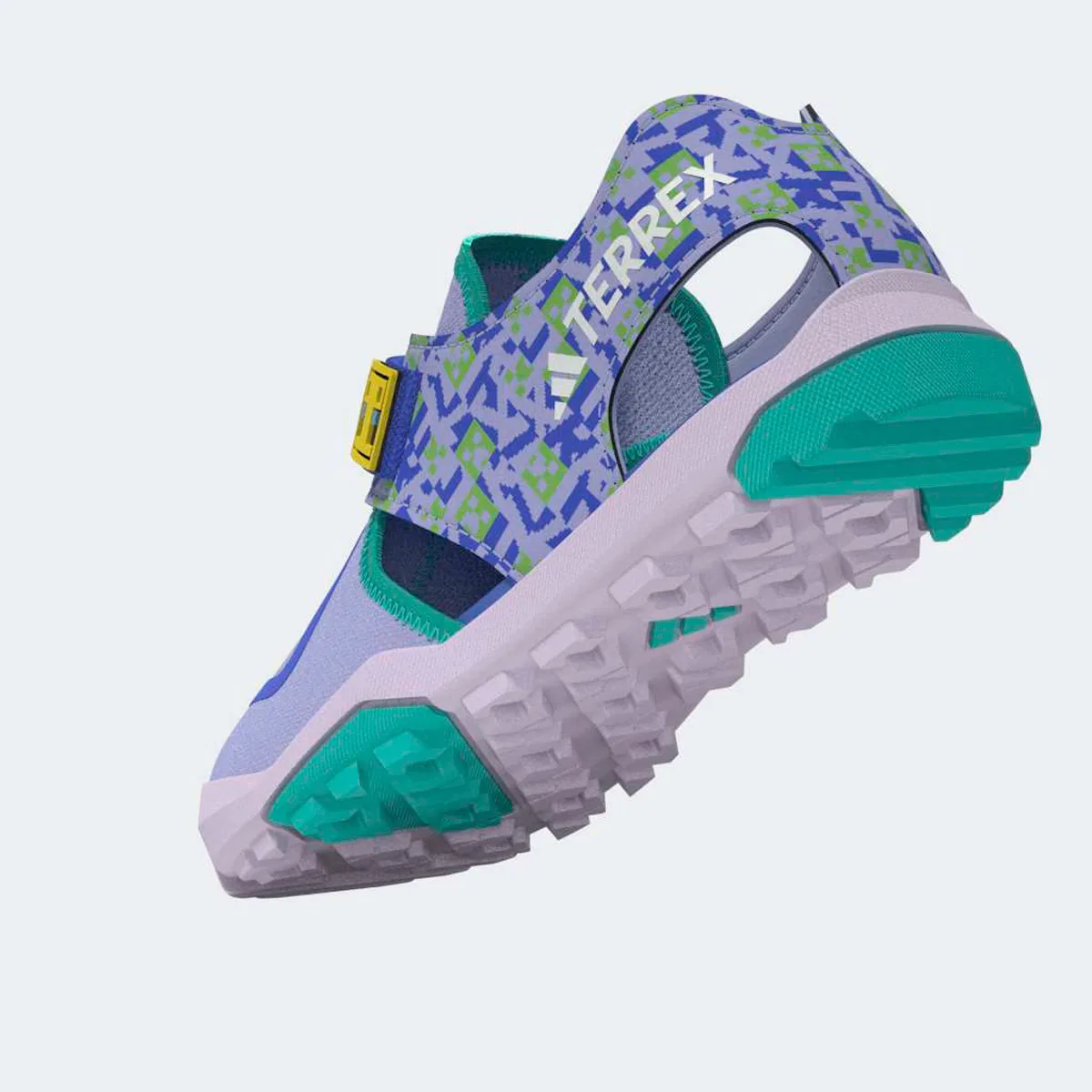 Детские сандалии с закрытым носком Adidas Terrex, Violet Tone / Semi Cobalt Blue / Mint Rush — фото 2