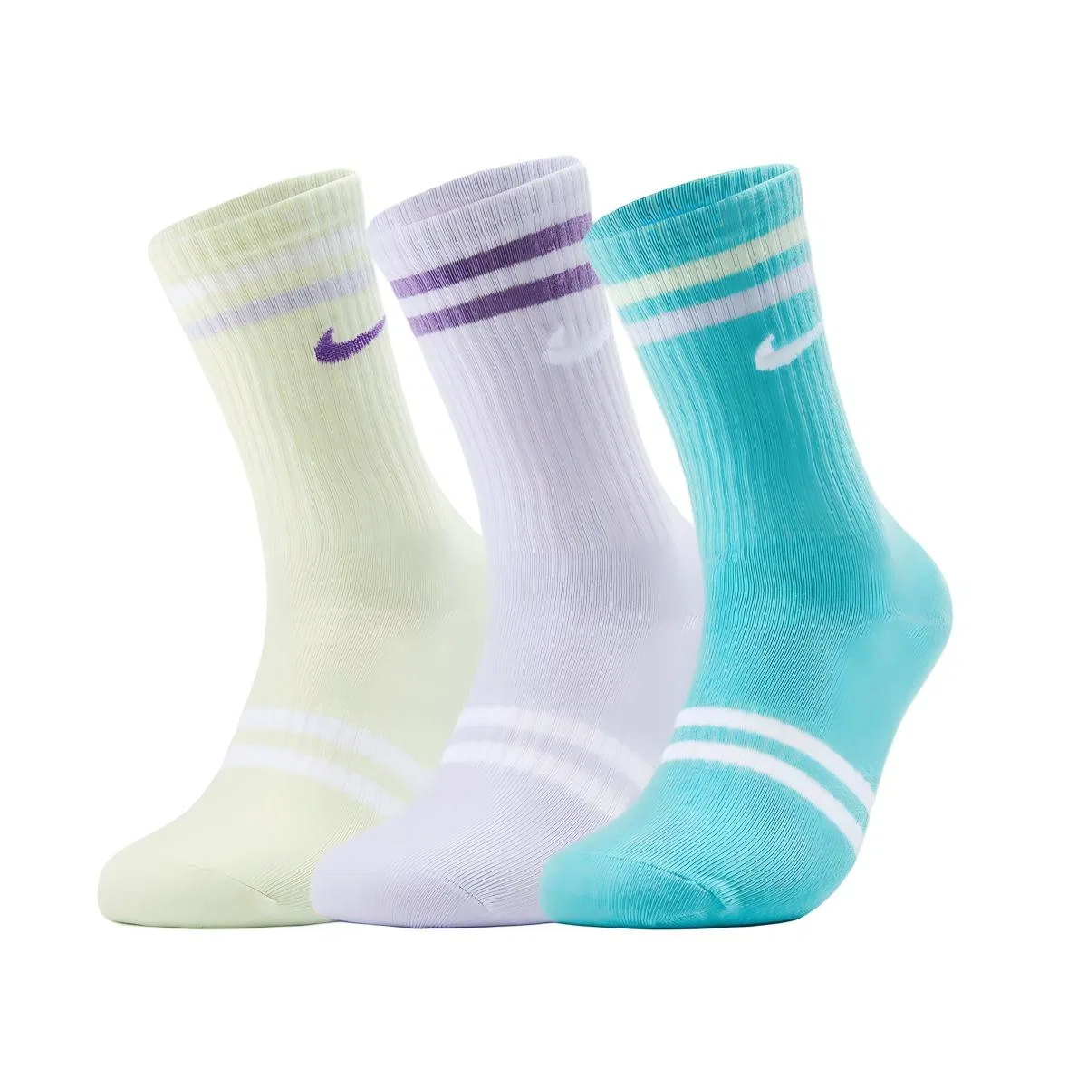 Детские носки с принтом Nike 3Brand Socks Combo Set Teenagers, Lilac