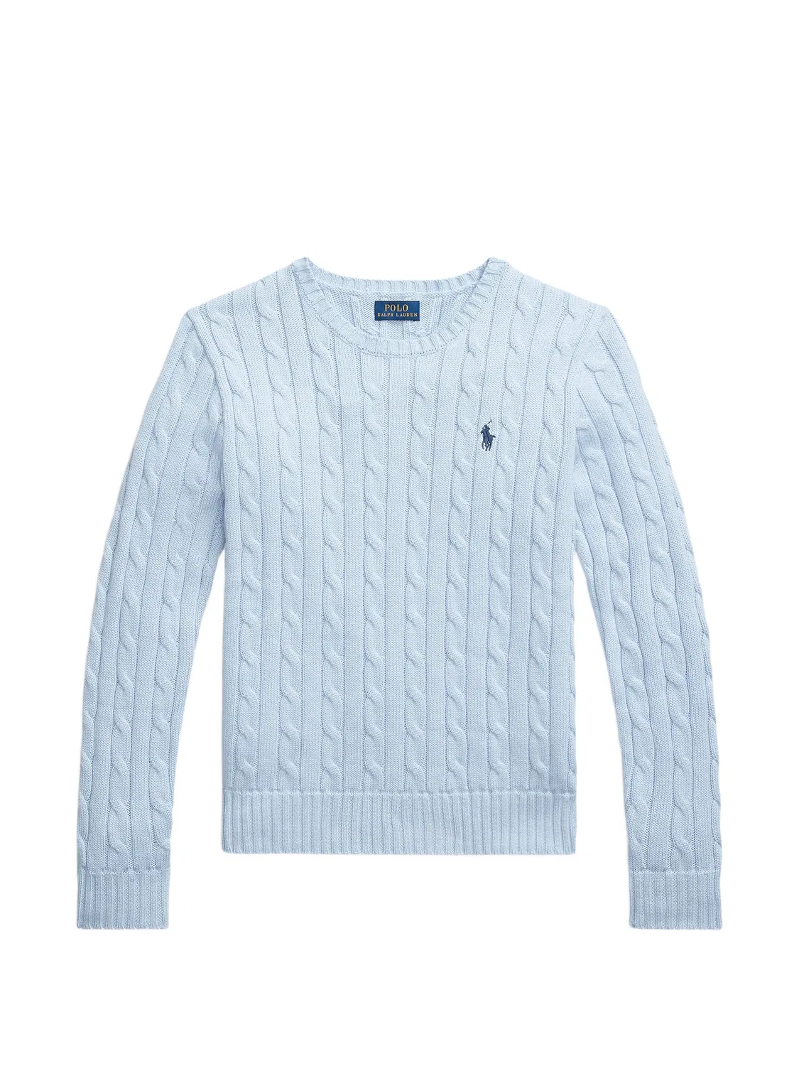 Вязаный свитер с вышитым логотипом Polo Ralph Lauren, синий