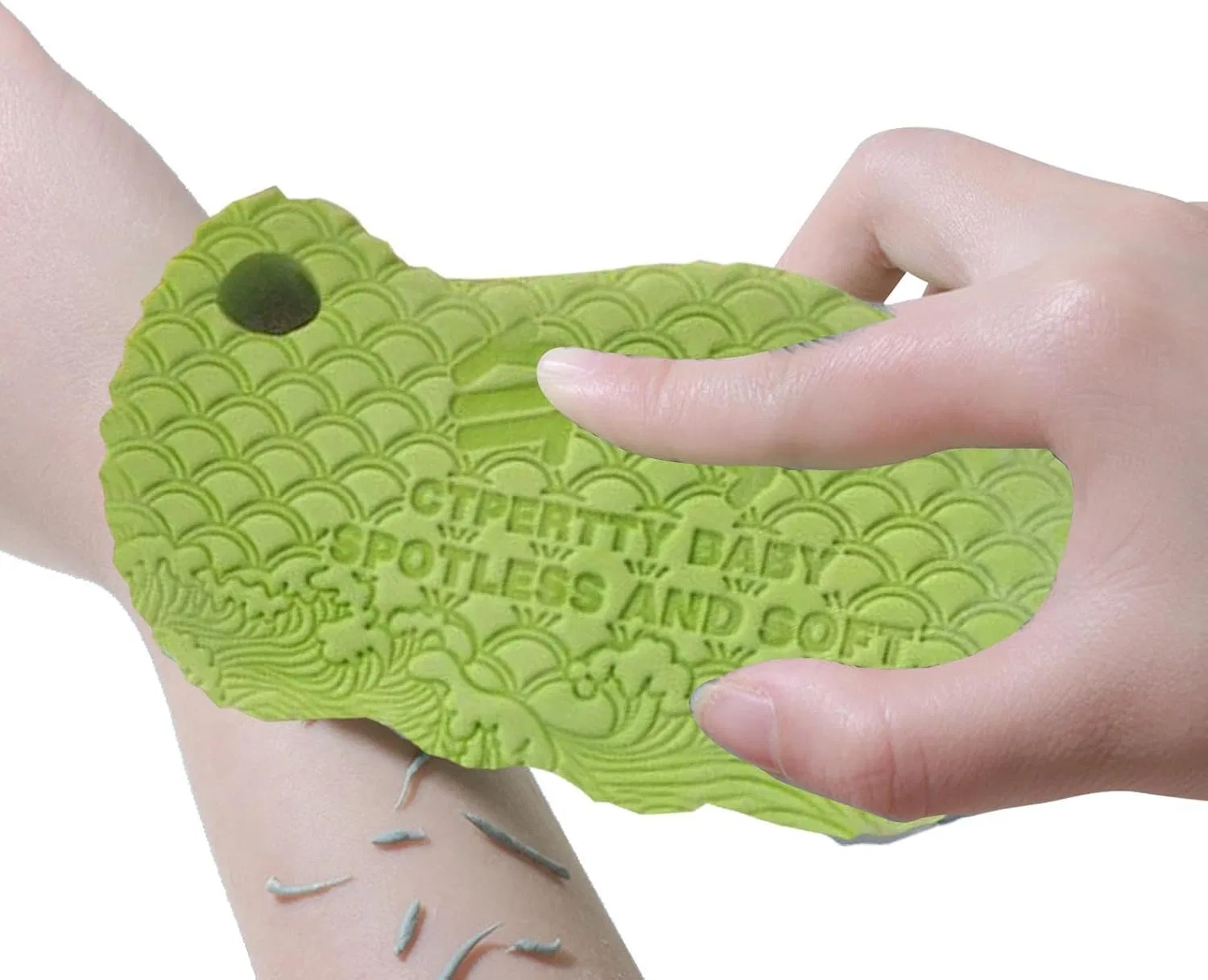 Мочалка для душа с эффектом пилинга, Generisch, Зеленая, 1 шт.