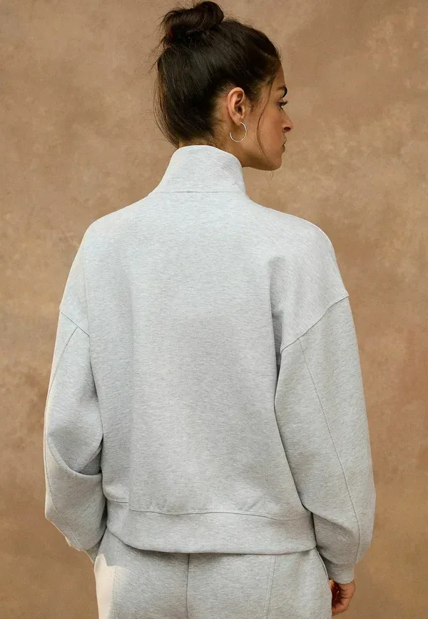 Куртка с воротником-стойкой Regular fit - soft scuba zip through jacket Next, серый — фото 3
