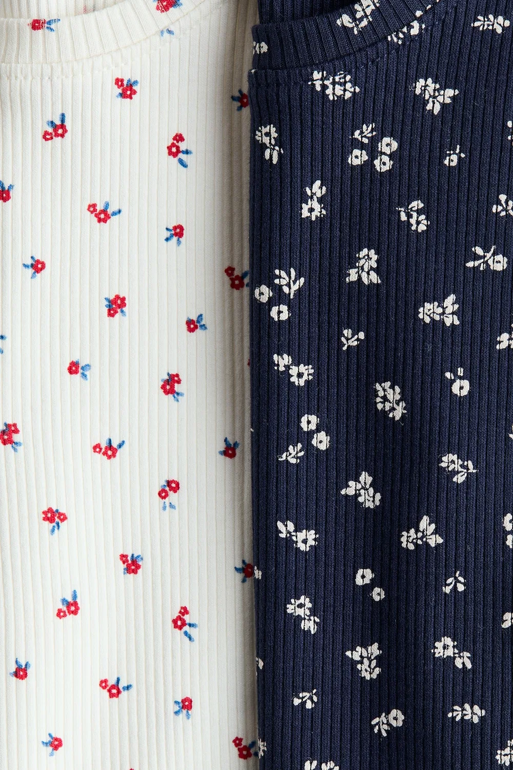 Комплект из двух рубашек с оборками H&M, Marineblau/Geblümt — фото 2