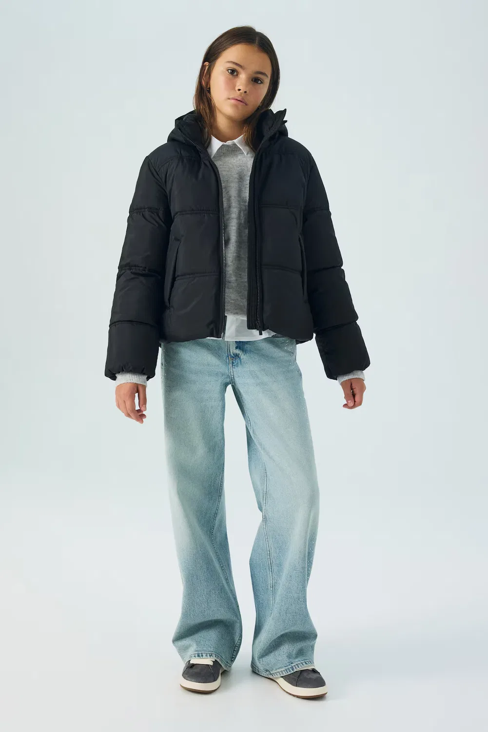Пуховая куртка с капюшоном H&M, Schwarz — фото 2