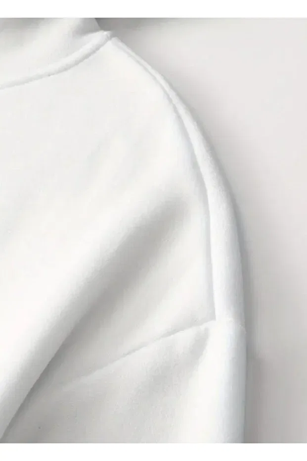 Детское худи для девочек с принтом Sportswear Baxia, White — фото 3