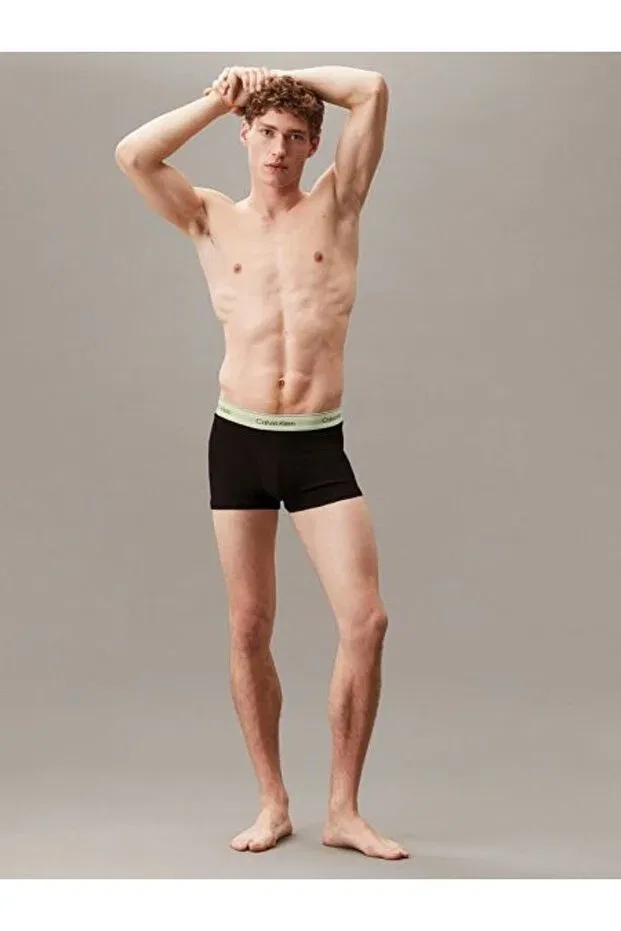 Мужские трусы-боксеры 3-шт Trunk Calvin Klein, B-White, Beau Blue, Leafy Fun Wbs — фото 4