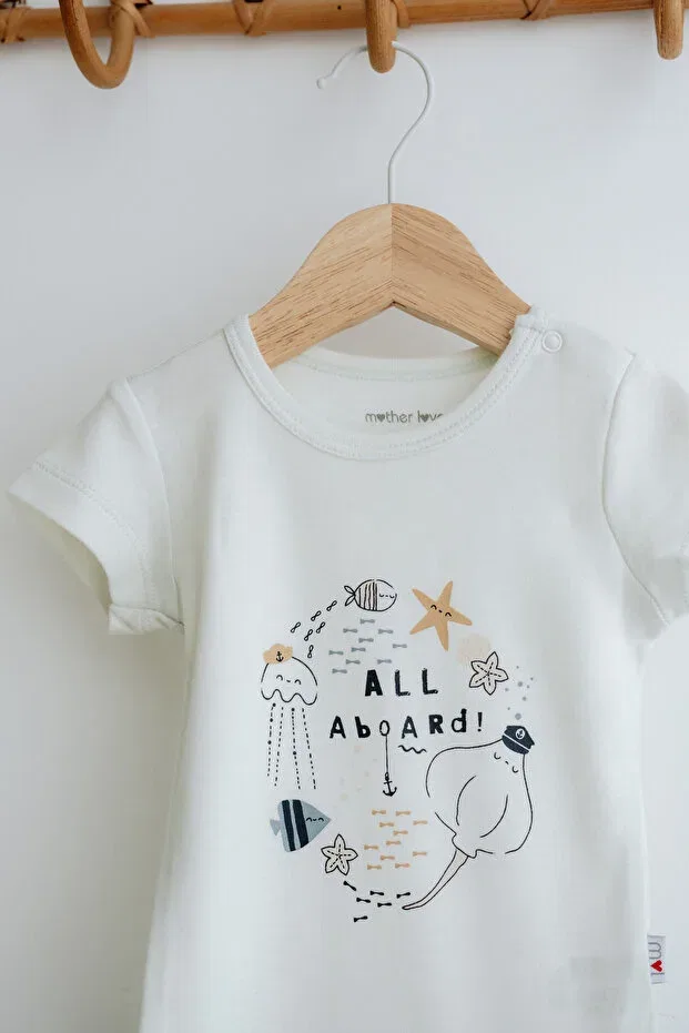 Детское боди с коротким рукавом Mother Love, Blue