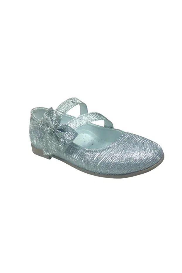 Детские балетки для девочек с ортопедической стелькой 1010 model Ortopedikal, Silver