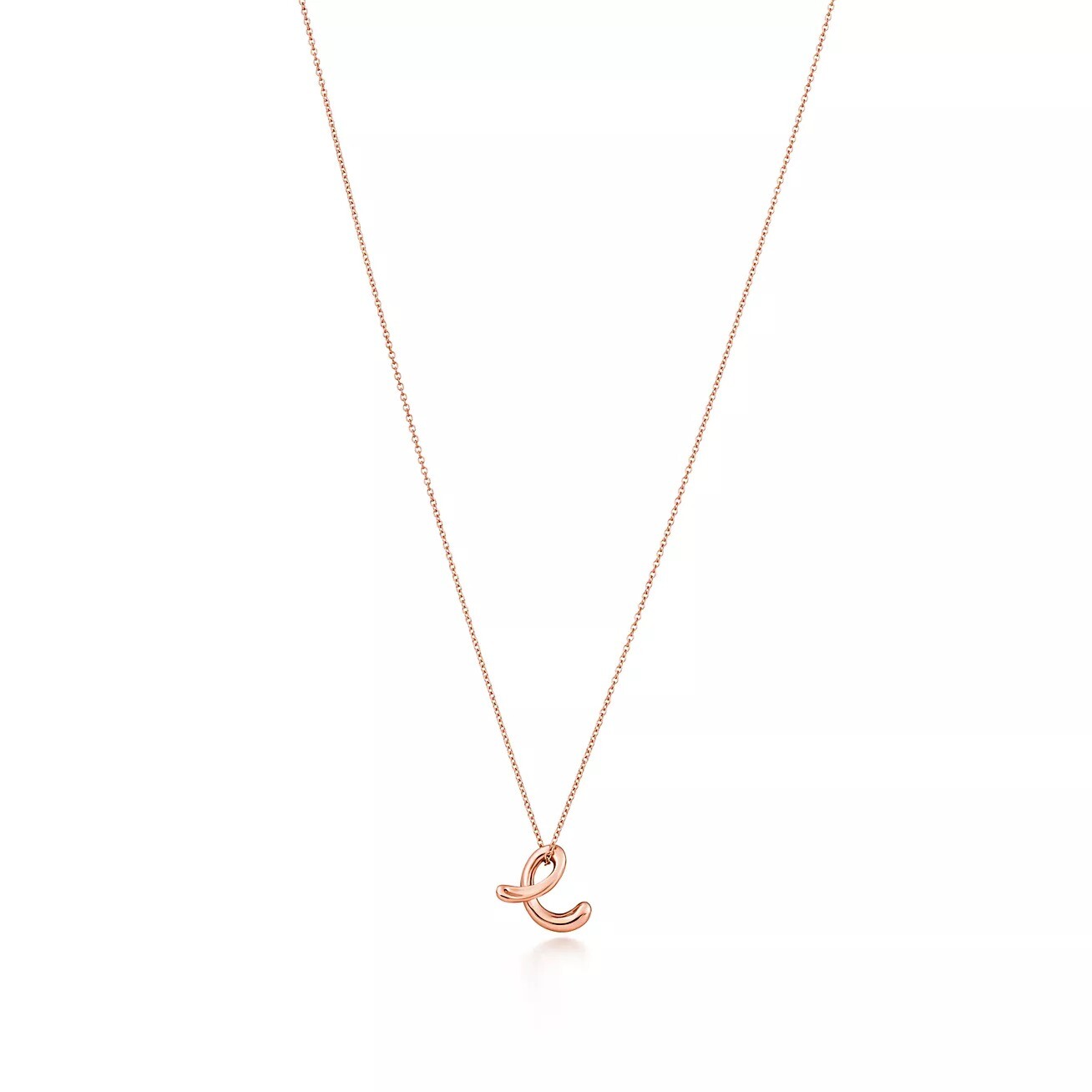 

Колье Tiffany & Co. Letter "E", розовое золото