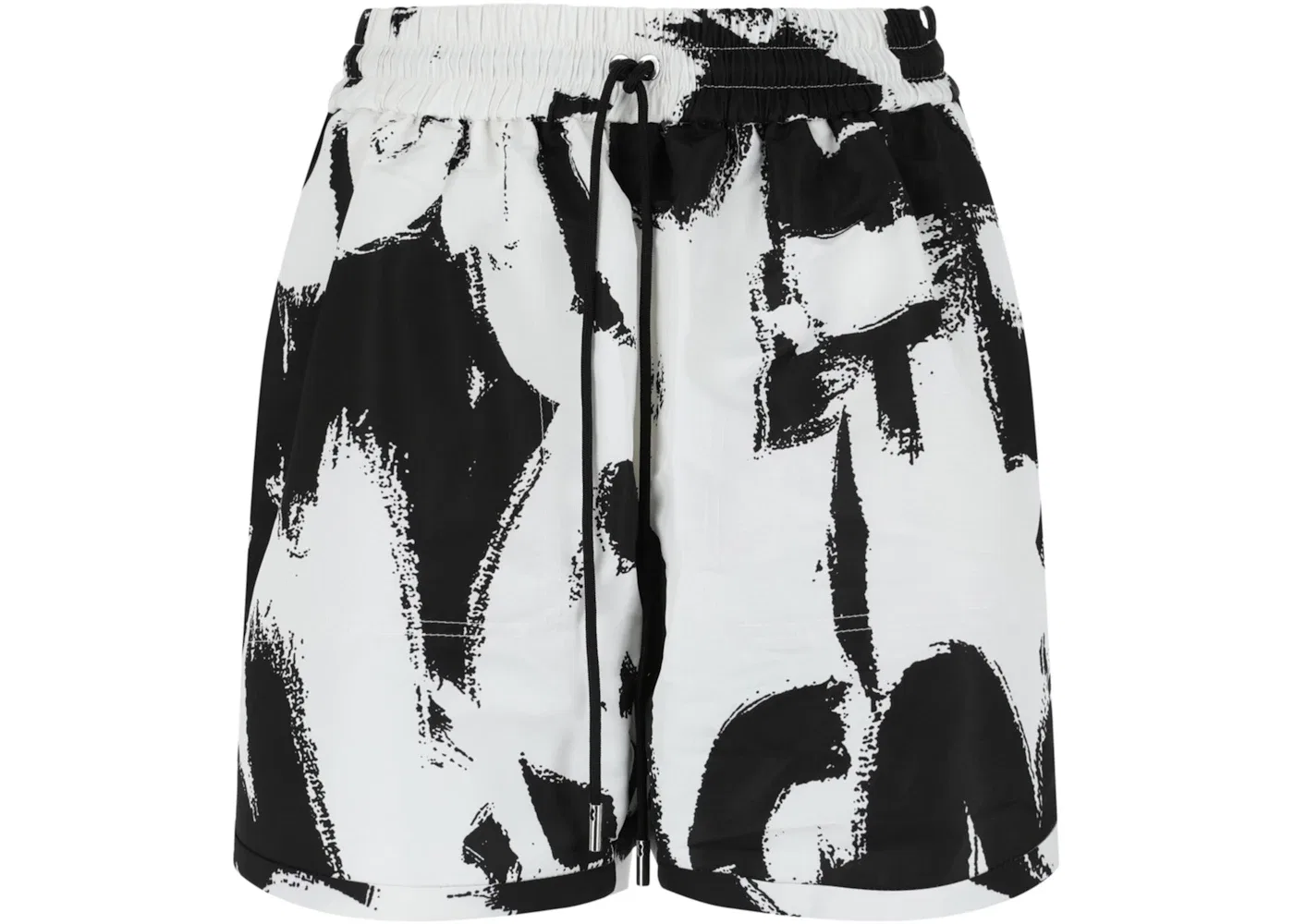 Женские шорты с принтом Graffiti Print Alexander McQueen, Black White