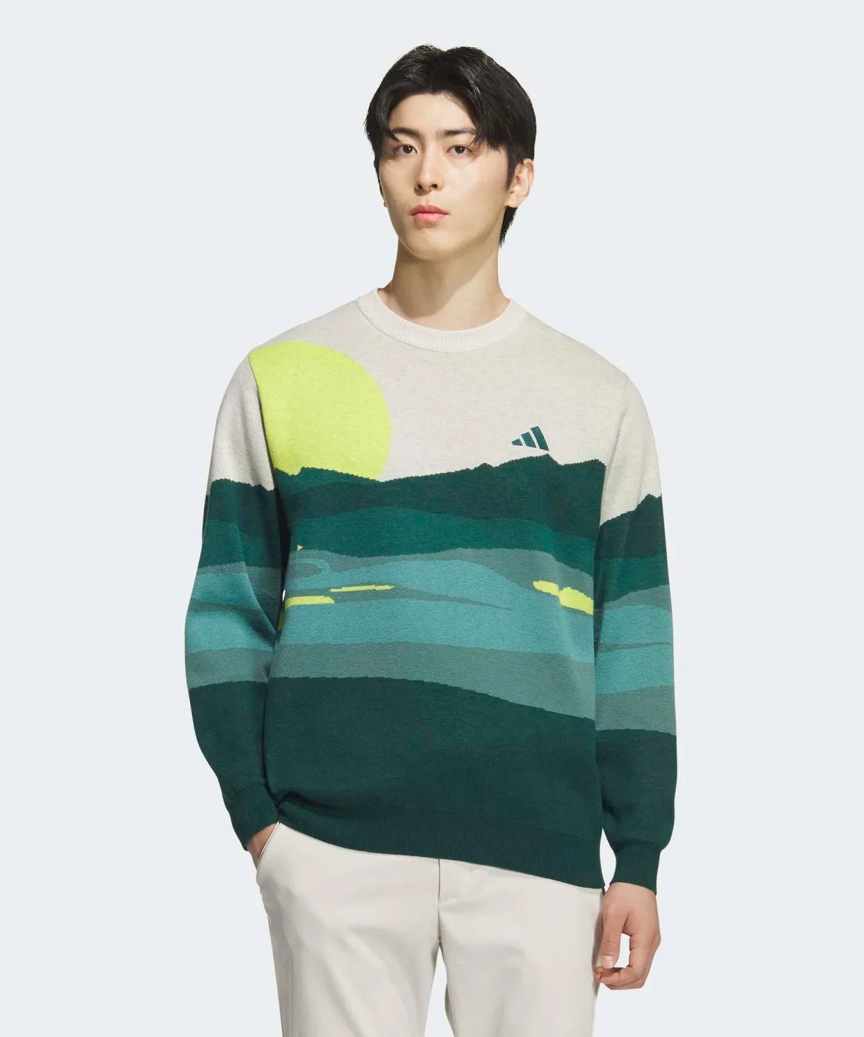 Мужской свитшот с длинным рукавом графический Adidas Golf, Green