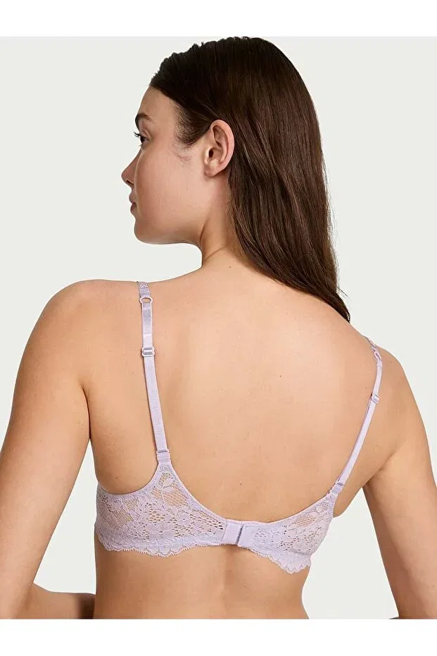 Женский бюстгальтер кружевной Twinkle Lace Classic Push-Up Demi Bra Victoria'S Secret, Lilac — фото 2