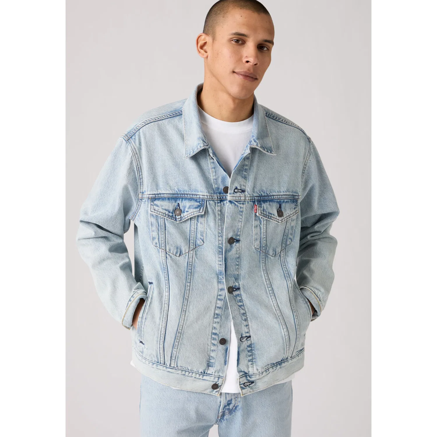 Мужская джинсовая куртка свободного кроя New Relaxed Fit Truck Levi's, Brightside Trk — фото 2