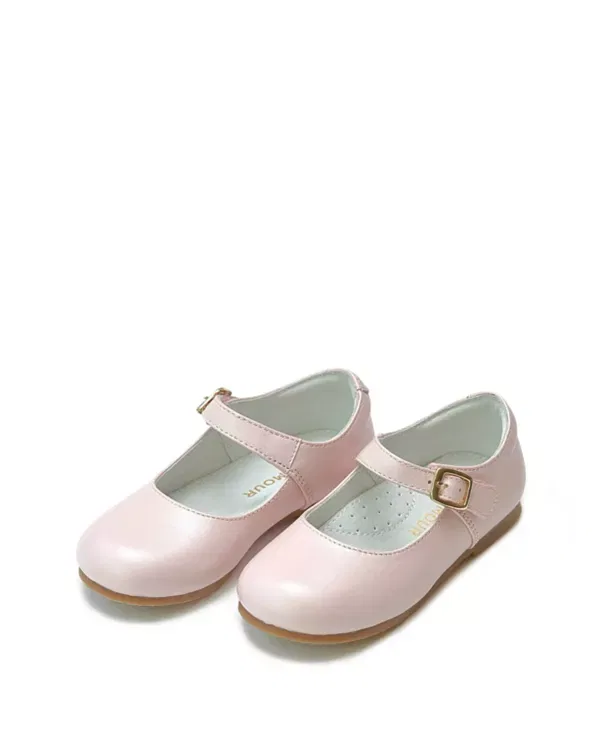 Детские балетки для девочек с ремешком Rebecca L'Amour Shoes, розовый