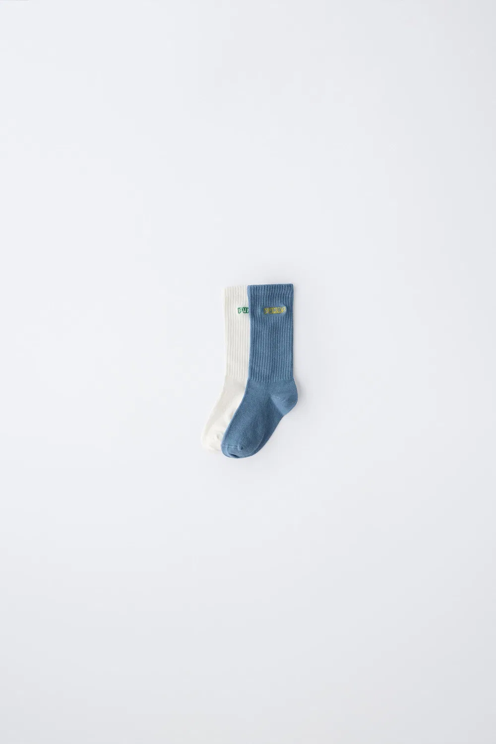 Набор из 2 пар носков средней длины для серфинга PUKAS. ZARA, Blue/White