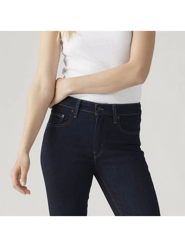 Женские джинсы скинни Levi's 721, Dark Blue — фото 3