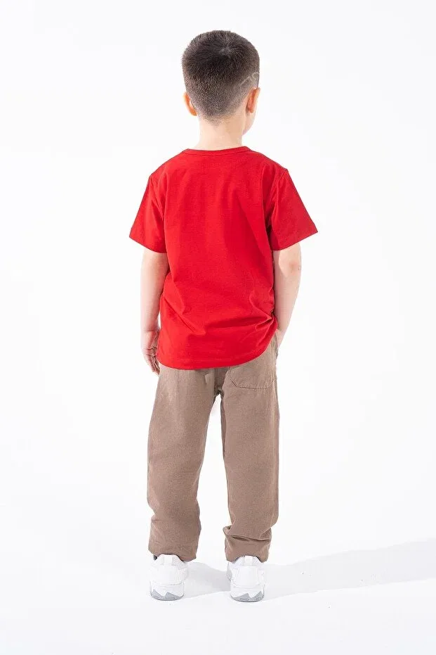 Детская футболка для мальчиков с принтом Trend Baby Kids, Boy Red — фото 3