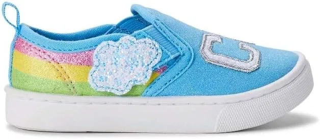 Детские кроссовки для девочек с принтом Blue Rainbow Cloud Wonder Nation, Blue — фото 3