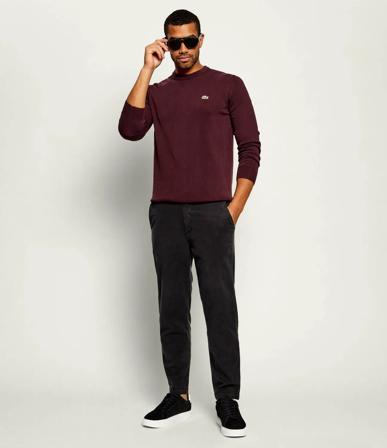Свитер с круглым вырезом Lacoste, Bordeaux — фото 2