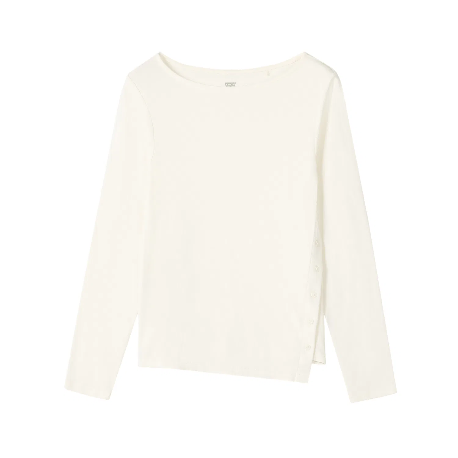 Женская футболка с лодочным вырезом, приталенная, Levis, Cream White