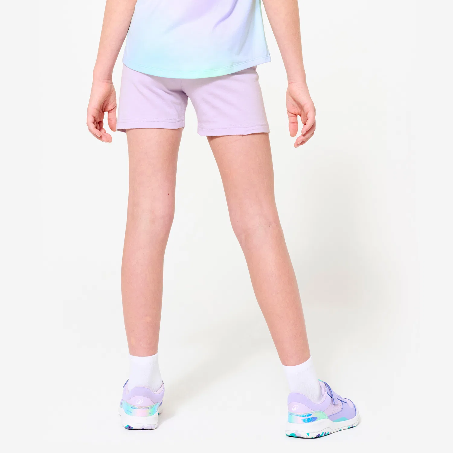 Детские хлопковые шорты для девочек Shorts Madchen Baumwolle kurz Domyos, Fliederfarben — фото 4