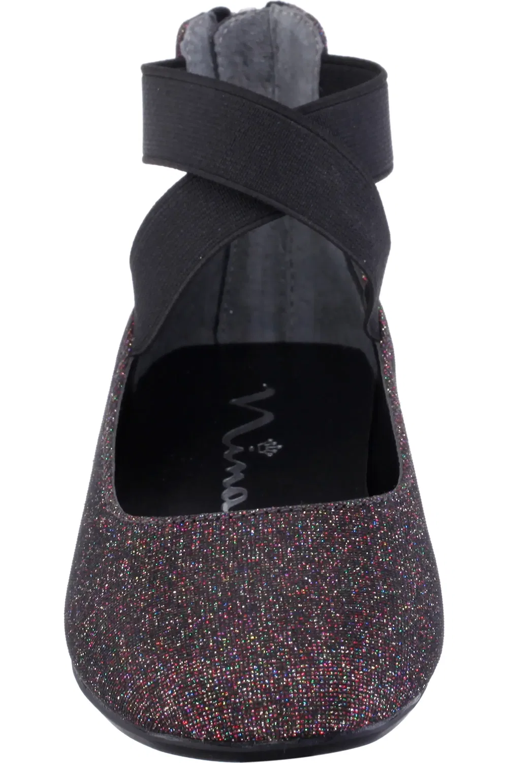 Детские балетки на перекрестных ремешках Marissa Nina, Multi Sparkle Fabric — фото 4