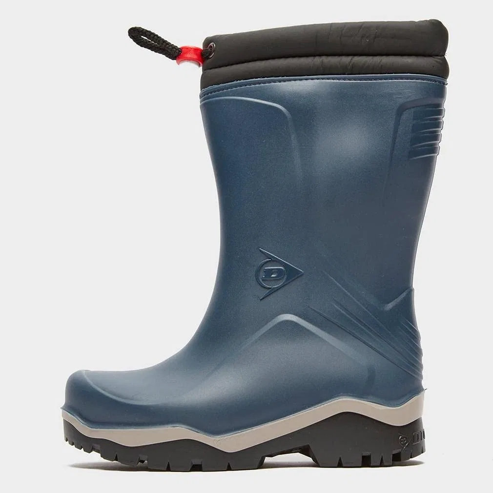 Детские сапоги для девочек утепленные с принтом Kids Blizzard DUNLOP, Blue — фото 2