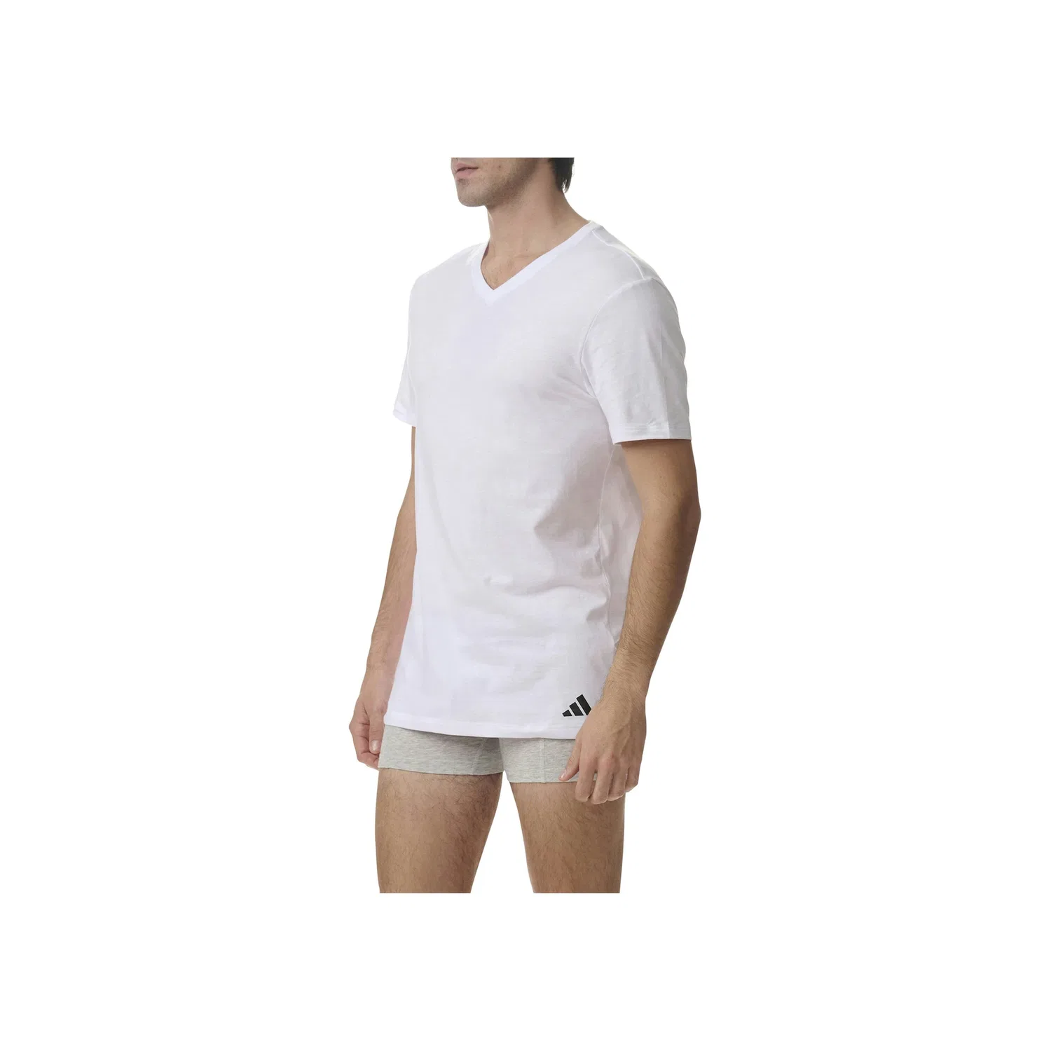 Мужские футболки с V-образным вырезом, 3 шт., Adidas Originals, White — фото 3