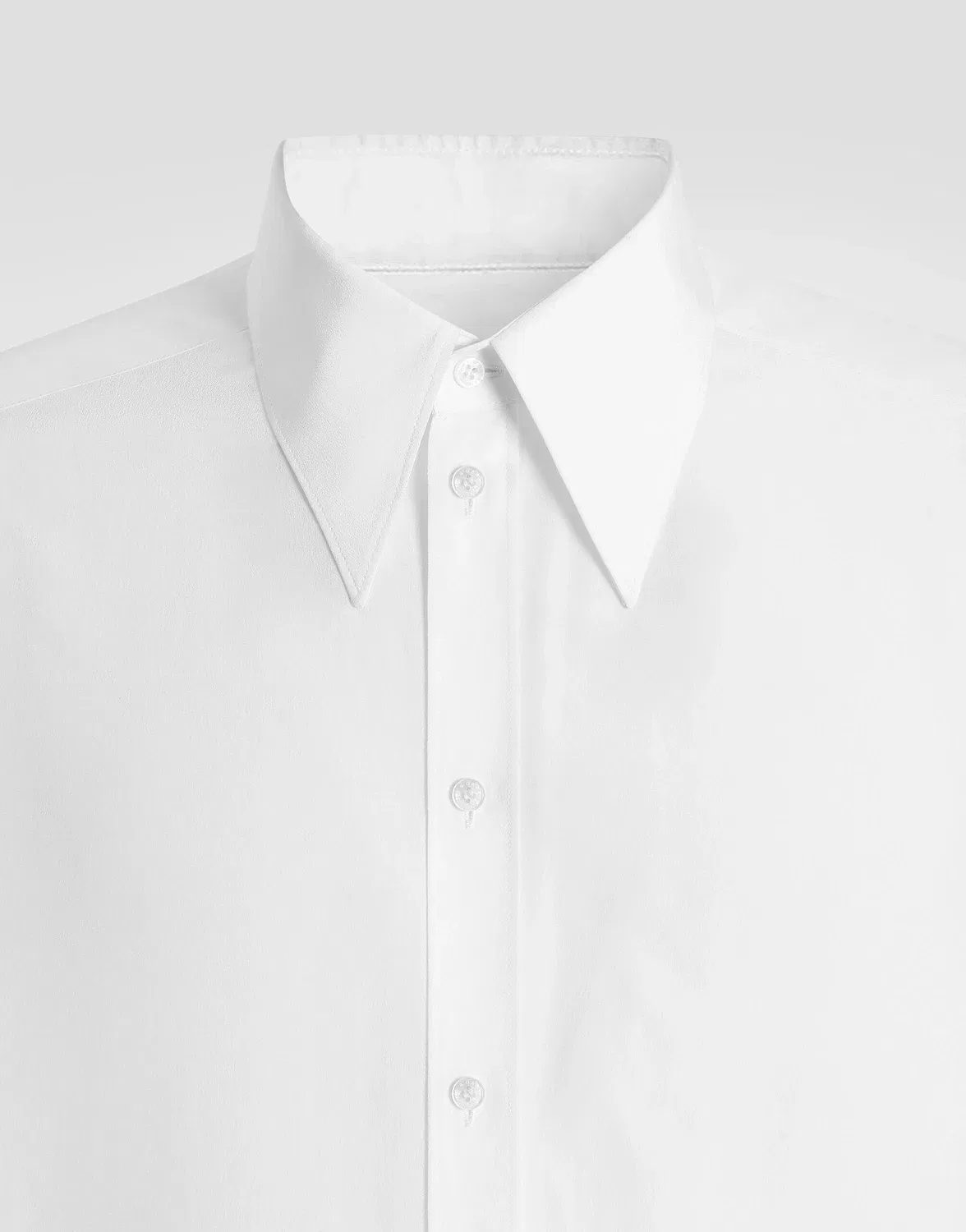 Золотая рубашка из крепдешина Dolce & Gabbana, белый — фото 3