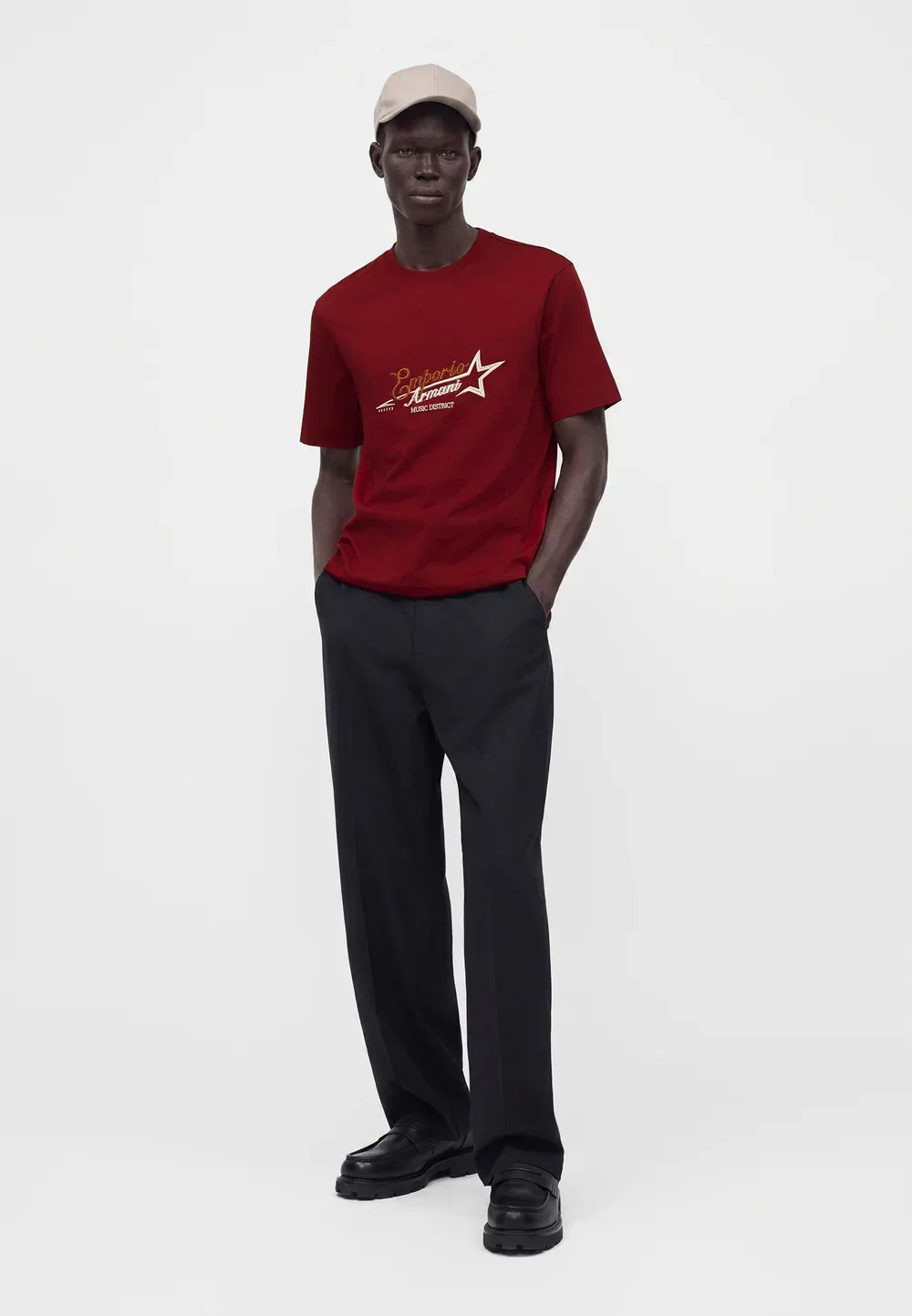 Футболка с принтом Emporio Armani, Merlot — фото 2
