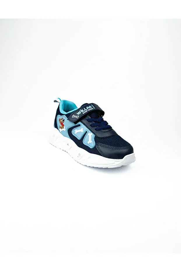 Детские спортивные туфли для мальчиков с низким каблуком Willa's Navy Blue Babali, Navy Blue