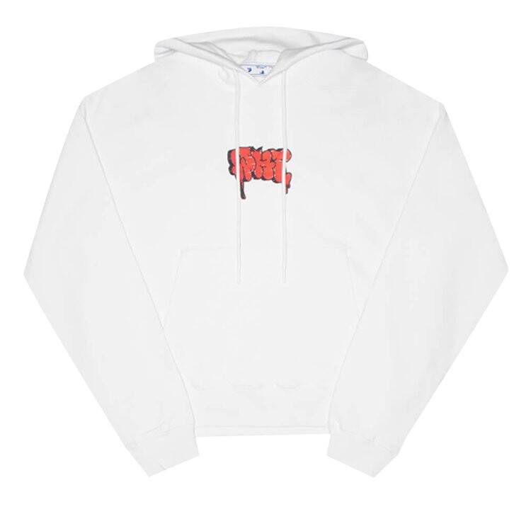 Худи Off-White White Graffiti Over Hoodie 'White/Red', белый