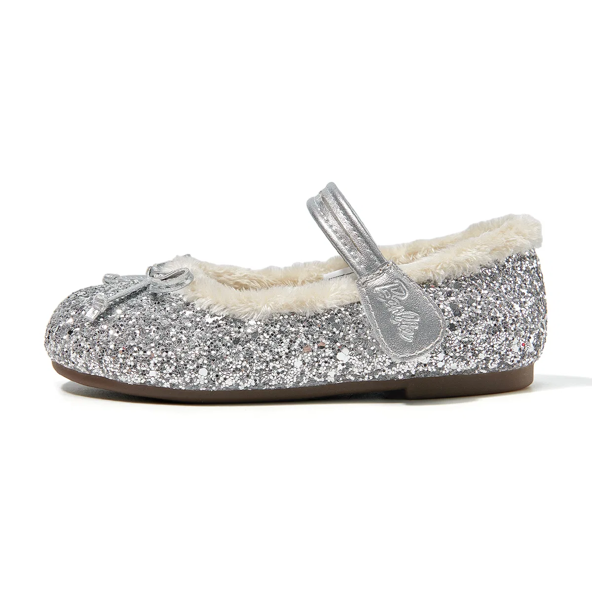 Детские кожаные ботинки на зиму Silver Barbie