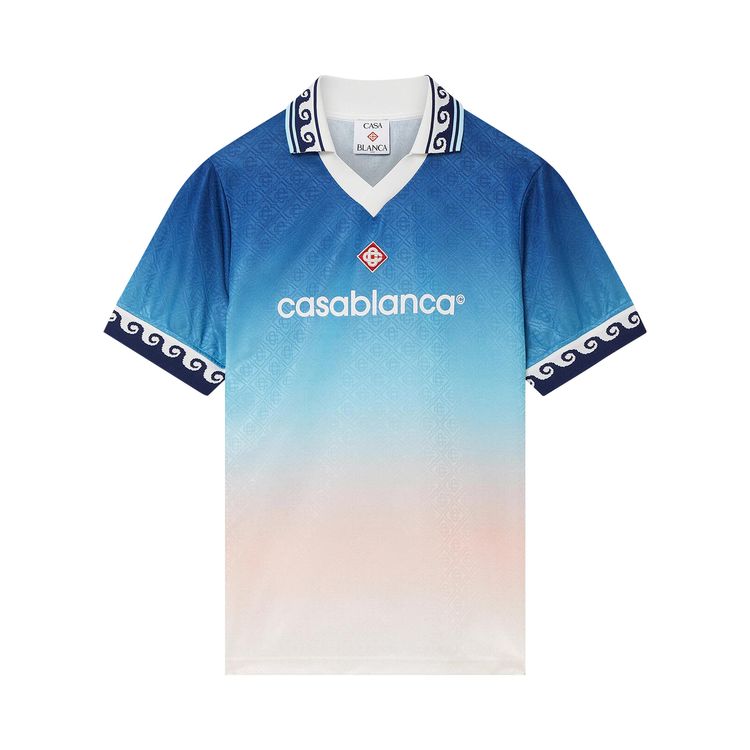 

Рубашка Casablanca Short-Sleeve Football Shirt 'Blue Gradient', синий