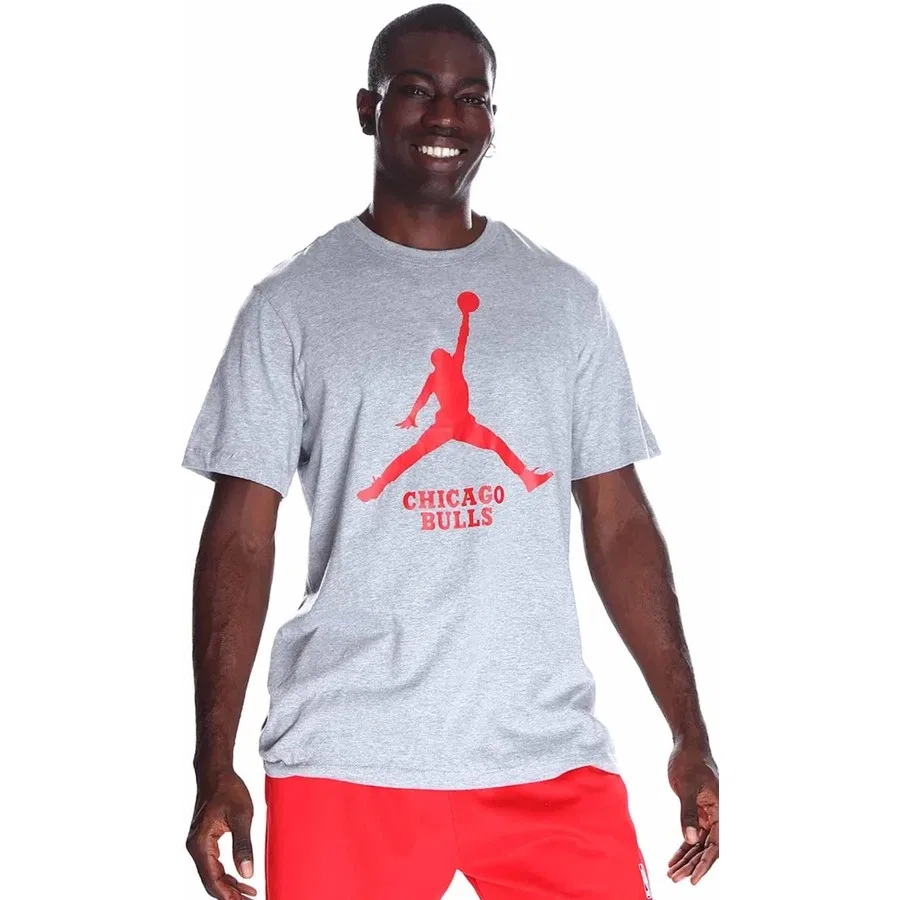 Футболка спортивная с принтом Nike Lal M Es Nba Jdn Ss Tee, Оливковый — фото 2