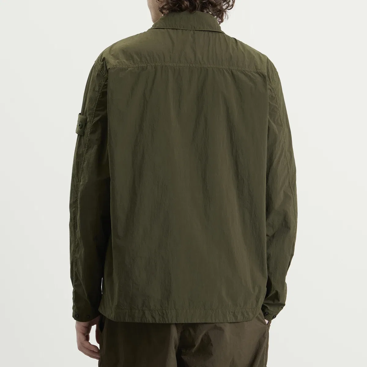 Куртка-рубашка из нейлона с эффектом матирования Ghost Stone Island, Military Green — фото 3