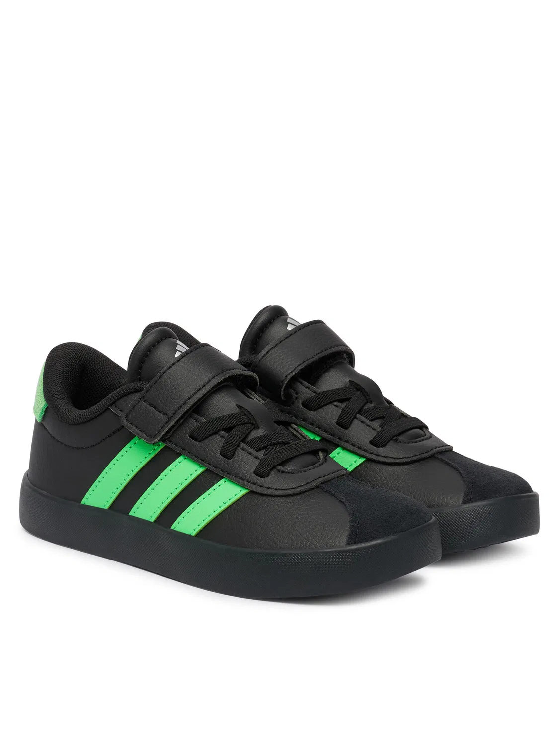 Кроссовки для мальчика Vl Court Skateboarding Shoes Kids Adidas, черный — фото 2
