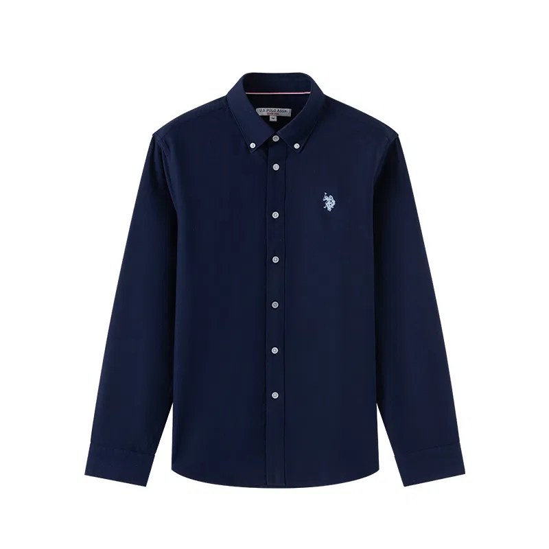 Мужская рубашка с длинным рукавом Navy Blue Upgraded Fabric Version U.S. POLO ASSN.